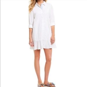 Draper James white flounce dress size 6